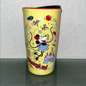 Disney Parks Disneyland Resort Minnie Mouse Ceramic Starbucks Tumbler.